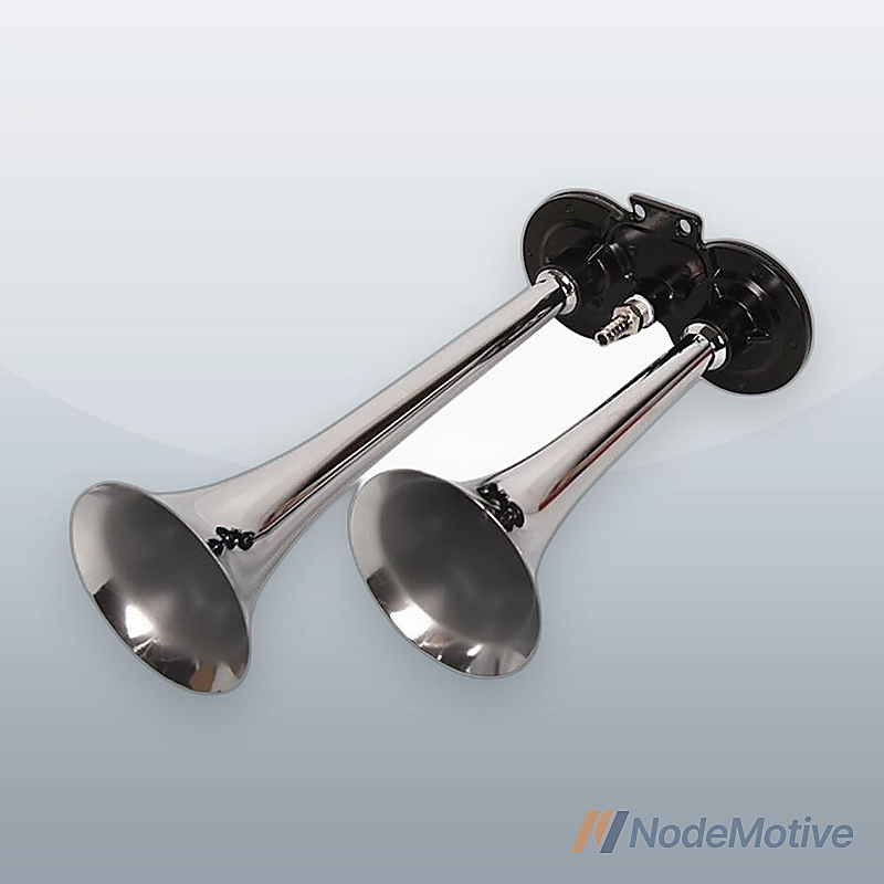 Loud Dual Trumpet Train Air Horn System For Car/Truck 12V Chrome& Black
