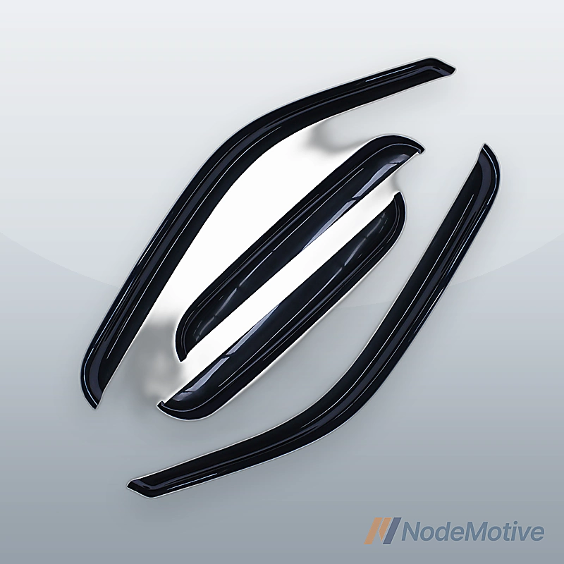 4pcs Sun Rain Guard Vent For 99-06 Silverado/Sierra Extended Cab
