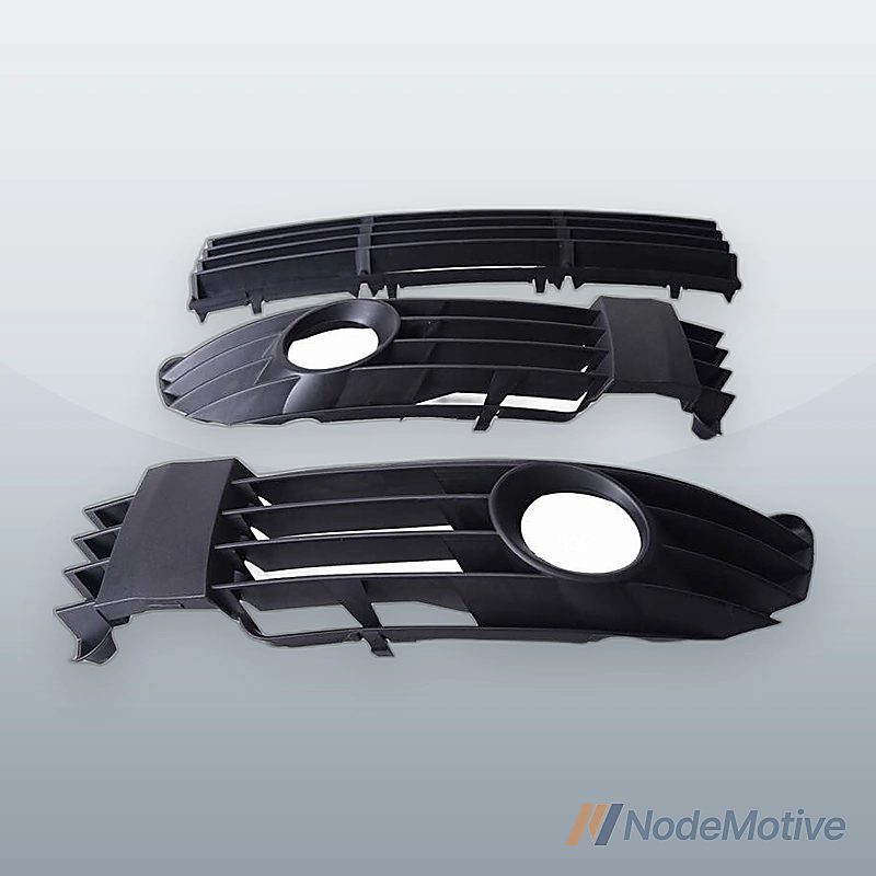 3 PCS Bumper Grille + Fog Light Grille Cover Kit for Vw Passat B5 01-05