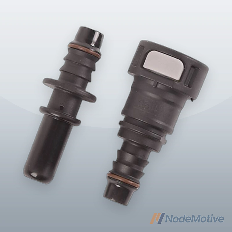11.8mm SAE to 3/8 ID Nylon Tube Fuel Line Hose Quick Release Connector Straight