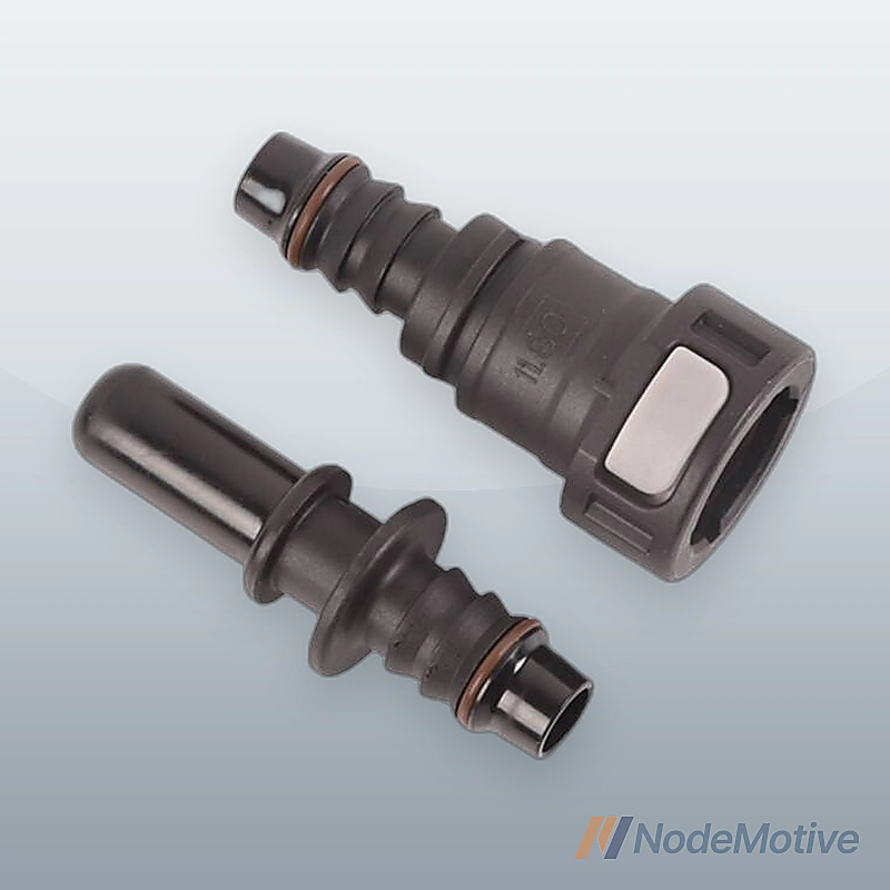 11.8mm SAE to 3/8 ID Nylon Tube Fuel Line Hose Quick Release Connector Straight