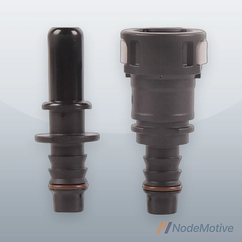 11.8mm SAE to 3/8 ID Nylon Tube Fuel Line Hose Quick Release Connector Straight