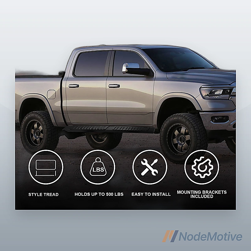 Running Boards for 2009-2018 Dodge Ram 1500 Quad Cab 6\" Nerf Bars Side Step