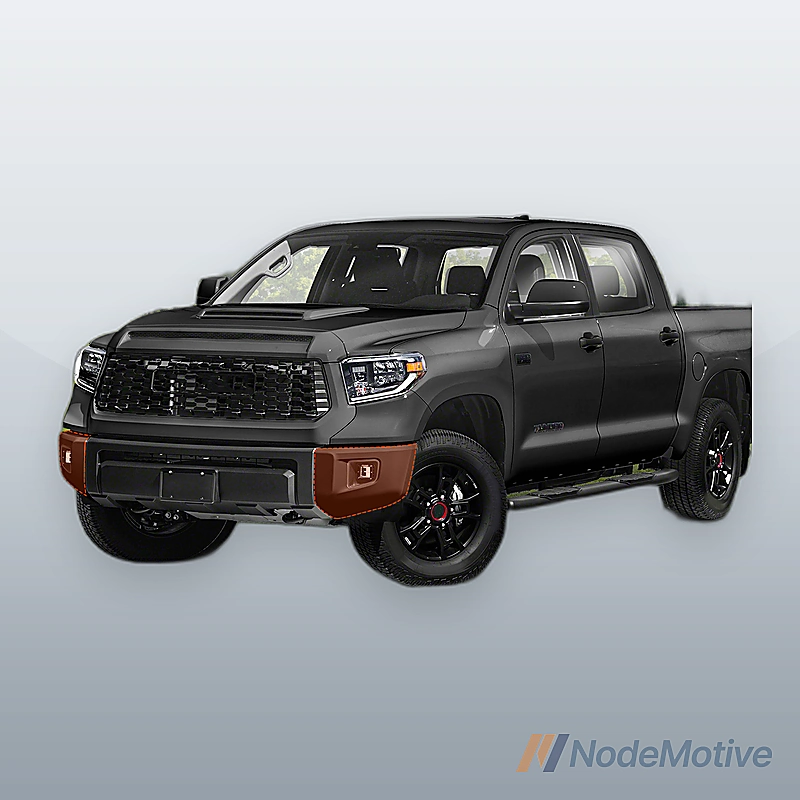 Front Bumper End Set W/o Sensor Holes For 14-21 Toyota Tundra Black LH+RH Steel