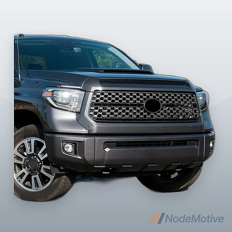 Front Bumper End Set W/o Sensor Holes For 14-21 Toyota Tundra Black LH+RH Steel
