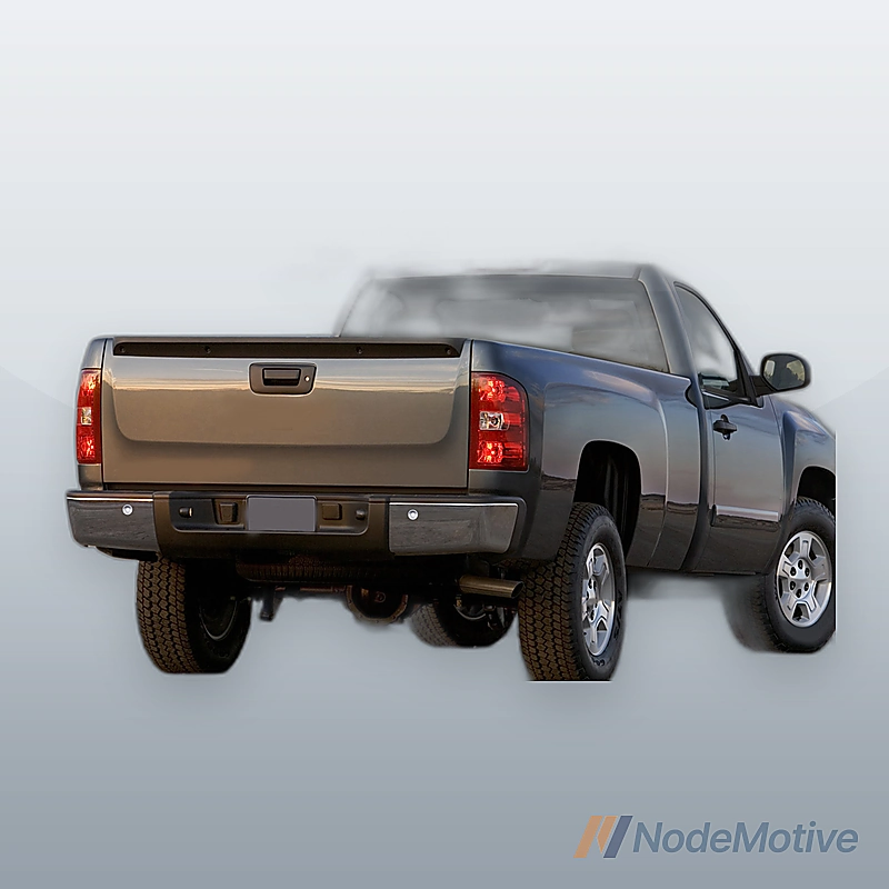 Step Bumper For 07-10 Chevy Silverado 2500 HD With Single Rear Wheel Black Rear