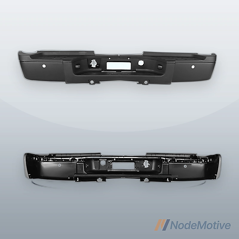 Step Bumper For 07-10 Chevy Silverado 2500 HD With Single Rear Wheel Black Rear