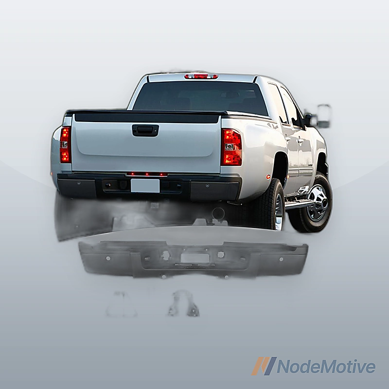 Step Bumper For 07-10 Chevy Silverado 2500 HD With Single Rear Wheel Black Rear