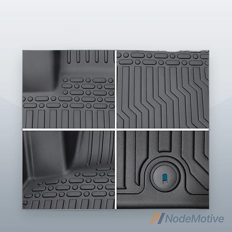 Car Floor Mats for 2020-2023 Hyundai Palisade w/ Bucket Seats Black TPE Rubber