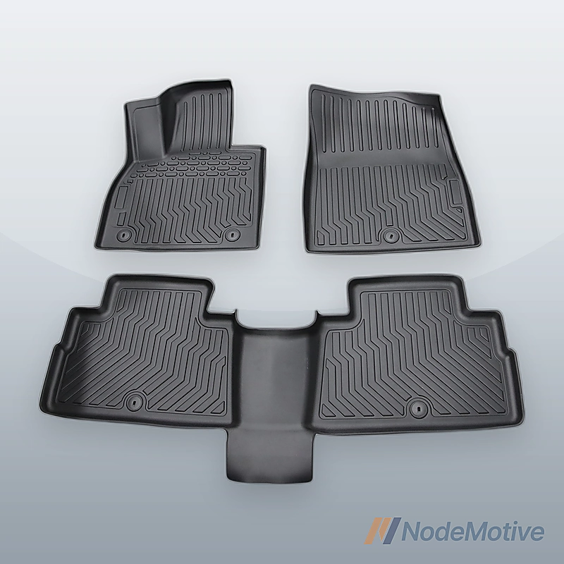 Car Floor Mats for 2020-2023 Hyundai Palisade w/ Bucket Seats Black TPE Rubber