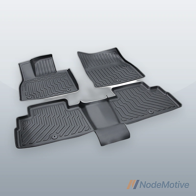 Car Floor Mats for 2020-2023 Hyundai Palisade w/ Bucket Seats Black TPE Rubber