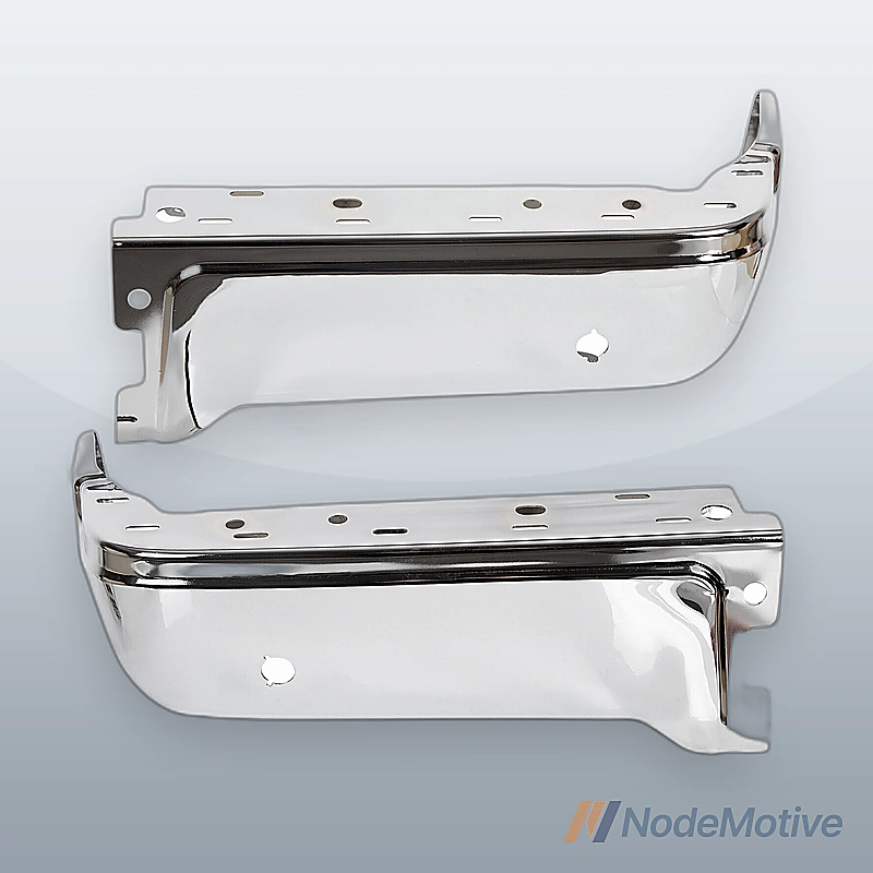 Rear Step Bumper End Caps for 09-14 Ford F150, W/ Parking Sensor Hole,1pair