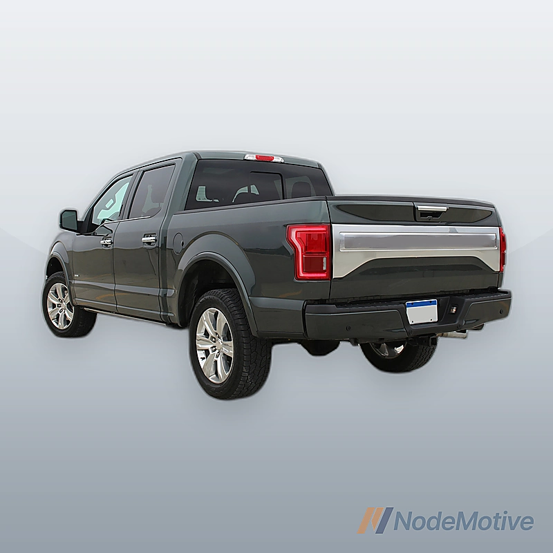 Black Rear Bumper Assembly For 2015-20 Ford F-150 w/Max Tow Hitch w/Sensor Holes