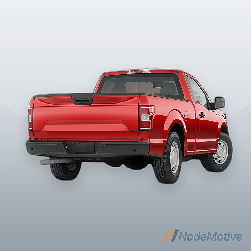Black Rear Bumper Assembly For 2015-20 Ford F-150 w/Max Tow Hitch w/Sensor Holes
