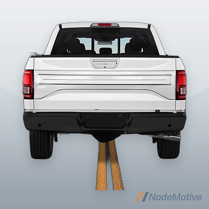 Black Rear Bumper Assembly For 2015-20 Ford F-150 w/Max Tow Hitch w/Sensor Holes