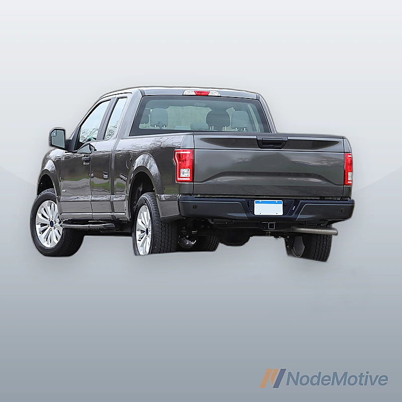 Black Rear Bumper Assembly For 2015-20 Ford F-150 w/Max Tow Hitch w/Sensor Holes