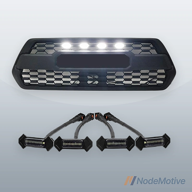 Grille LED Lights Fit for TACOMA TRD Grille 2016-2018(4 Piece,Black)