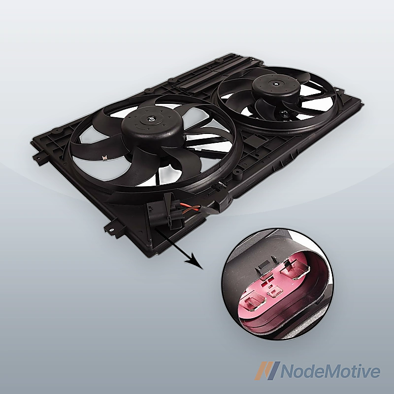 Radiator Cooling Dual Fan Assembly Fits Audi A3 TT VW Jetta Passat GTI Golf EOS