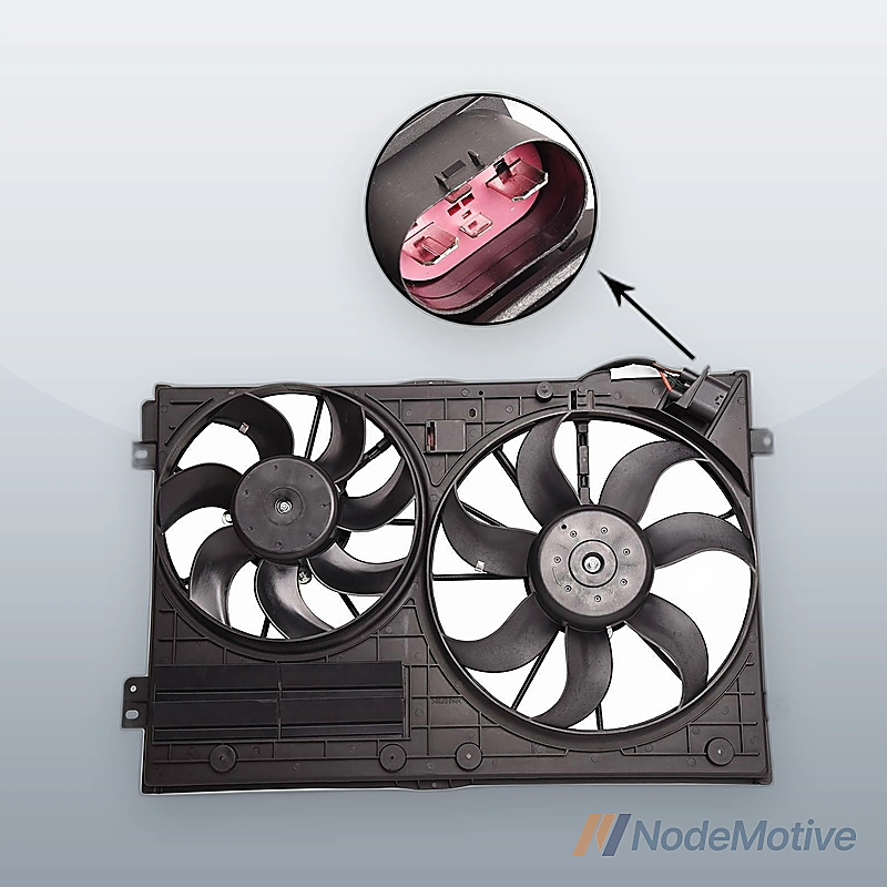 Radiator Cooling Dual Fan Assembly Fits Audi A3 TT VW Jetta Passat GTI Golf EOS