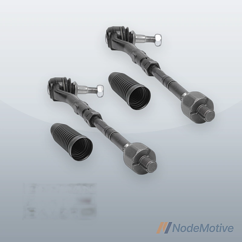4PCS Front L & R Inner & Outer Tie Rod w/ Steering Rack Boot Kit for BMW E60