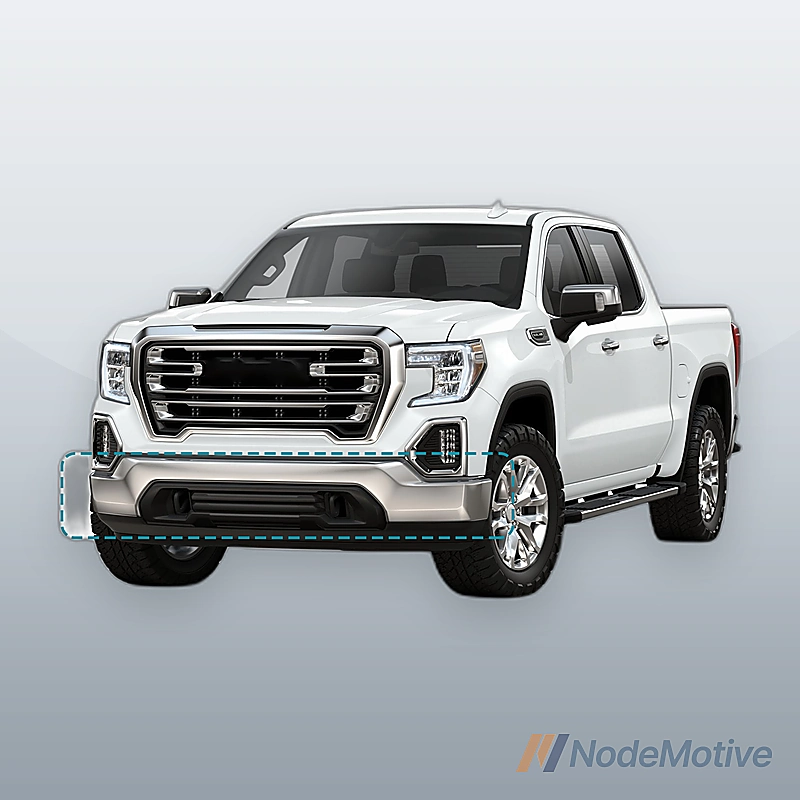 Chrome Steel Front Bumper Face Bar for 2019 2020 2021 GMC Sierra 1500 Pickup