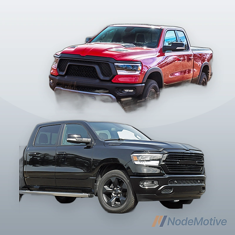 Primered - Front Bumper for 2019-24 RAM 1500 W/Fog Hole，not fit RAM 1500 TRX