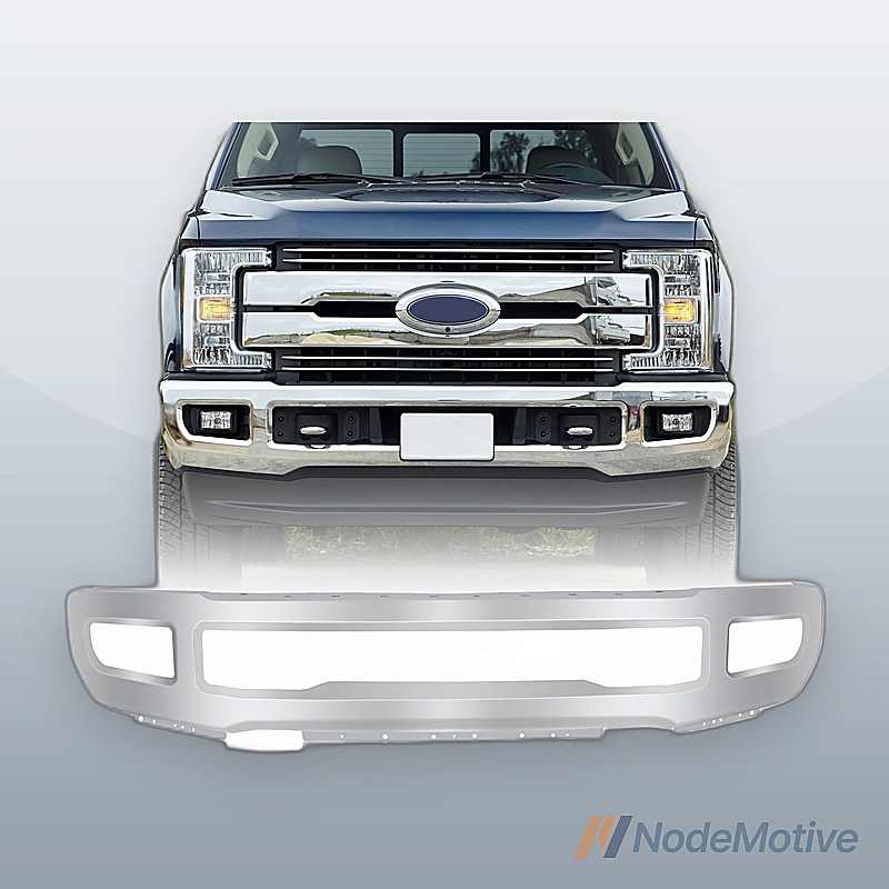 Chrome Front Bumper Face for 2017-2019 Ford F250 F350 Super Duty w/ Fog