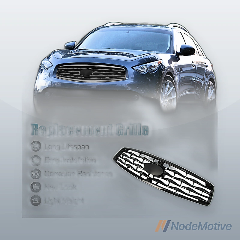Front Grill for 2009-2011 INFINITI FX50/FX35 Gloss Black