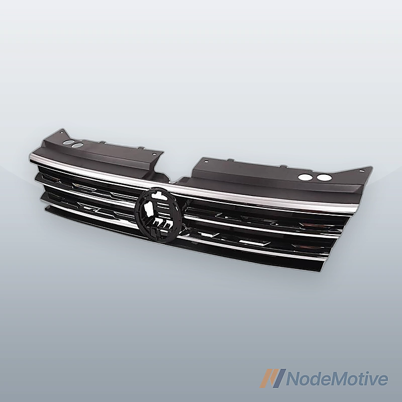 Front Upper Grille Grill W/Chrome Trim For 2018-2020 VW Volkswagen Tiguan