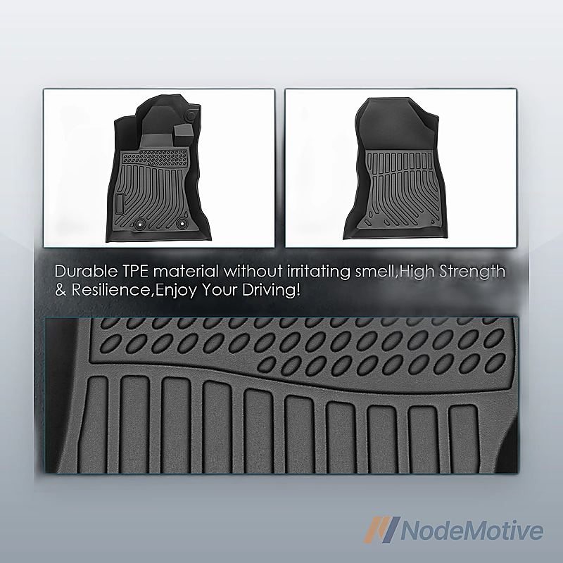 Car Floor Mats for 2019-2023 Subaru Forester Black All-Weather TPE Rubber