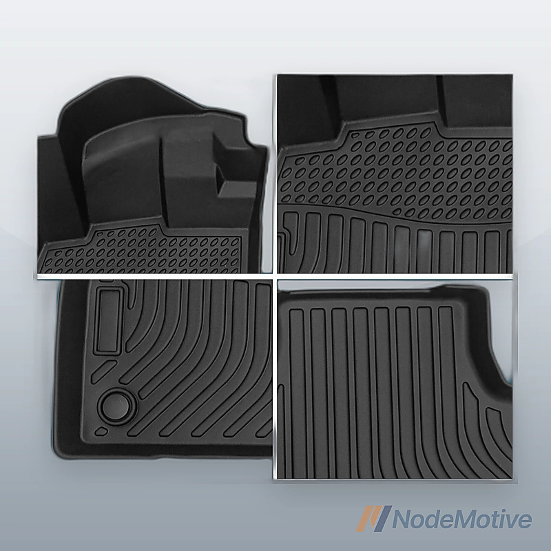 Car Floor Mats for 2019-2023 Volkswagen Jetta Black All-Weather TPE Rubber