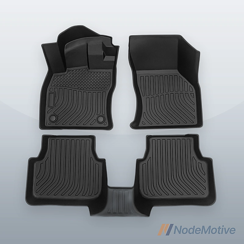 Car Floor Mats for 2019-2023 Volkswagen Jetta Black All-Weather TPE Rubber