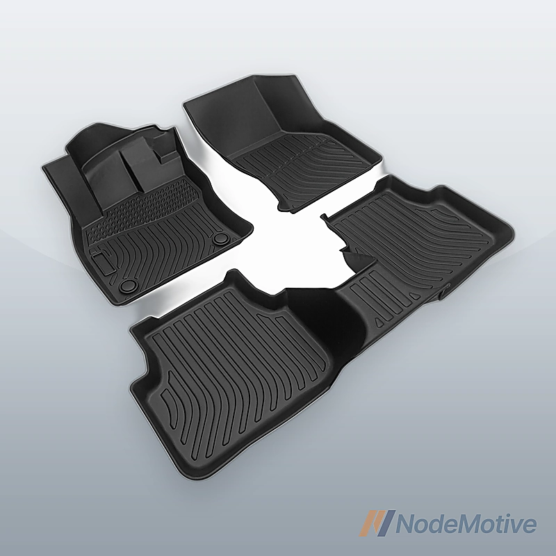Car Floor Mats for 2019-2023 Volkswagen Jetta Black All-Weather TPE Rubber