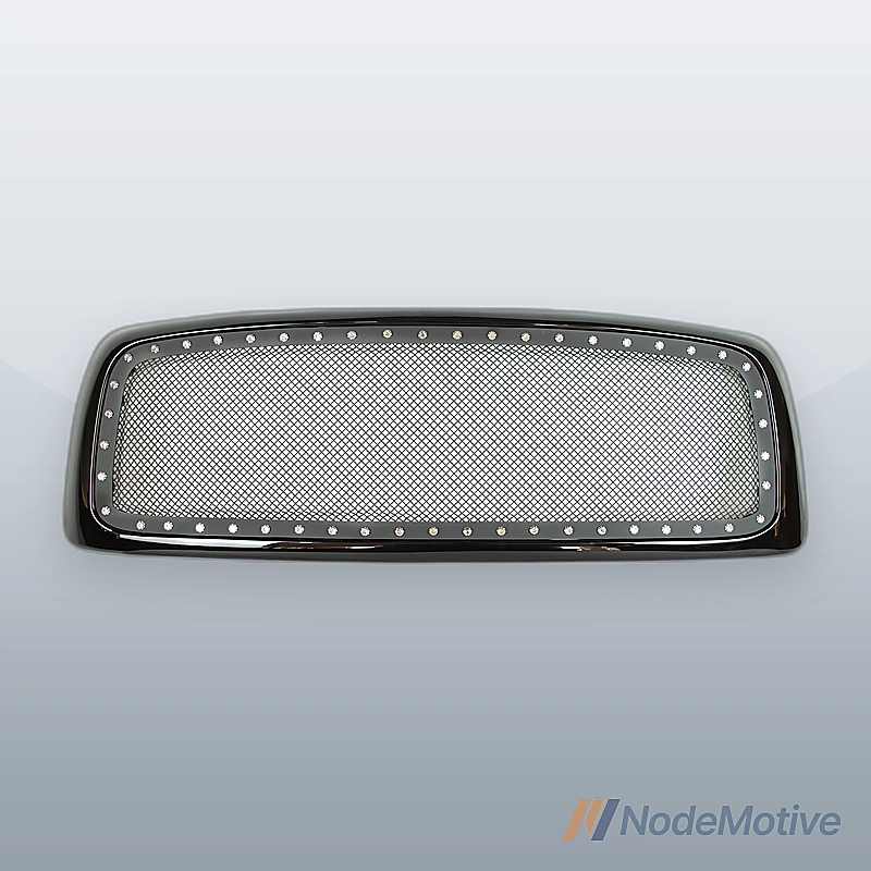 Car Front Grill for 02-05 Dodge Ram 3500 2500 1500 Gloss Black Grille