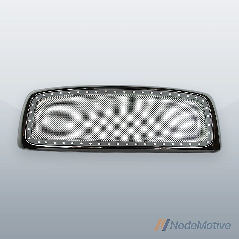 Car Front Grill for 02-05 Dodge Ram 3500 2500 1500 Gloss Black Grille