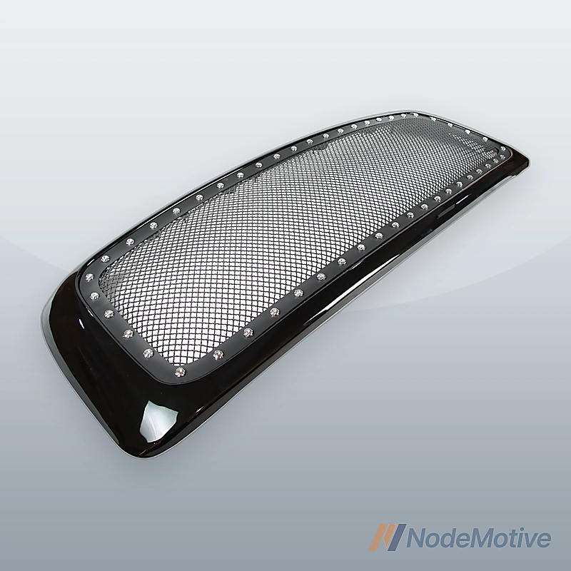 Car Front Grill for 02-05 Dodge Ram 3500 2500 1500 Gloss Black Grille