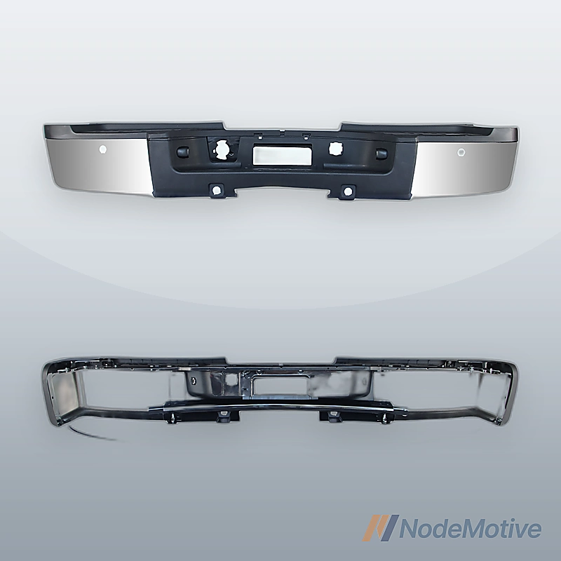 Step Bumper For 2007-2010 Chevy Silverado 2500 HD With Sensor Holes Chrome Rear