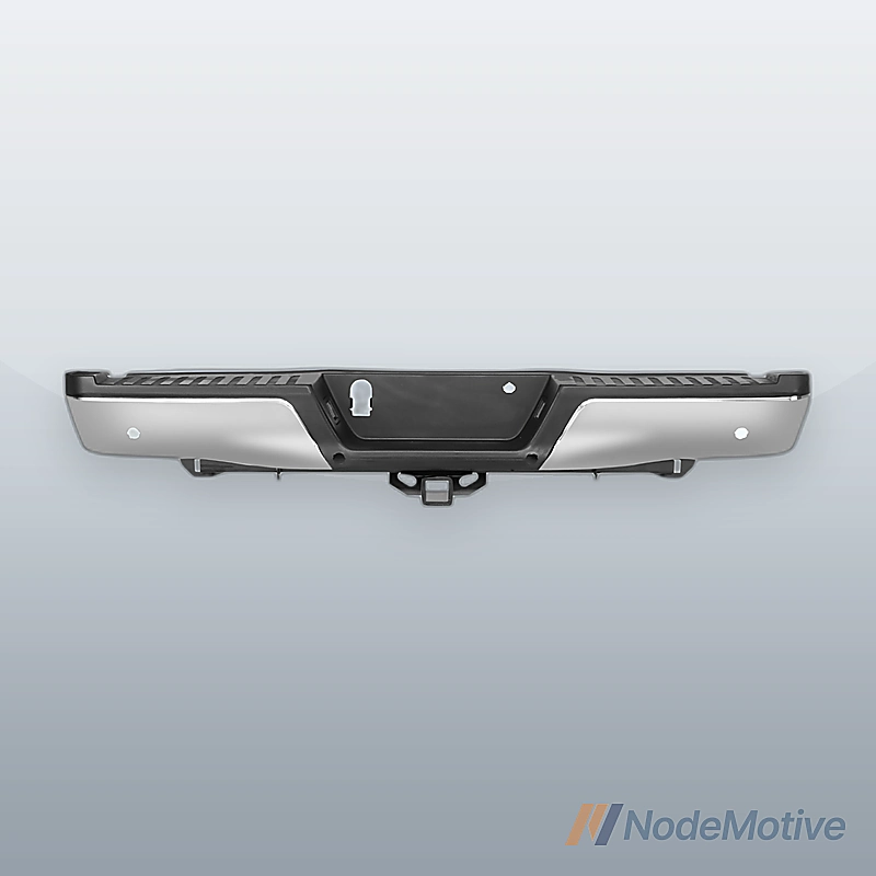 For 2015-2020 Ford F-150 W Tow Hitch W/ Park Holes Chrome Rear Bumper Assembly