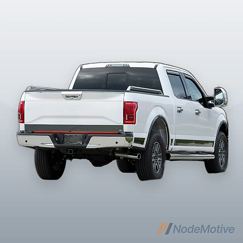 For 2015-2020 Ford F-150 W Tow Hitch W/ Park Holes Chrome Rear Bumper Assembly
