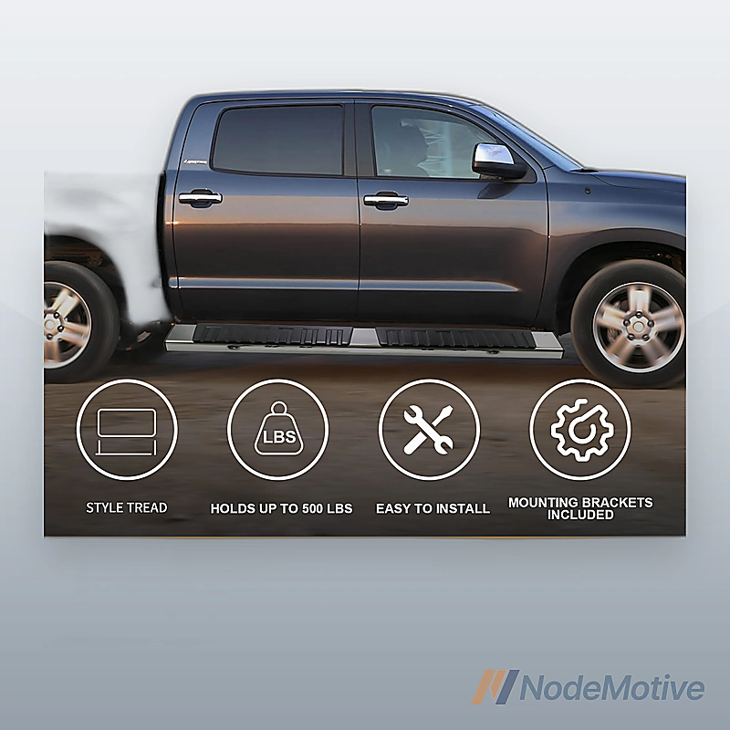 Side Step Nerf Bars Running Boards for 07-21 Toyota Tundra Crew Max Cab,L+R