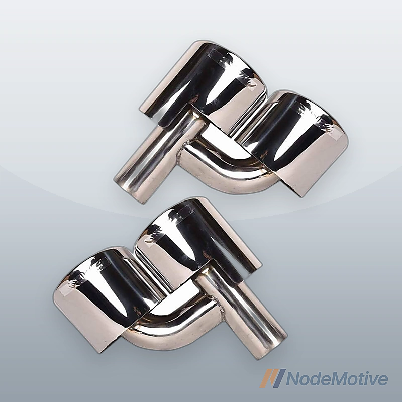 Pair For 2011-2014 Mercedes Benz W204 C Class AMG Pipe Decoration Tip