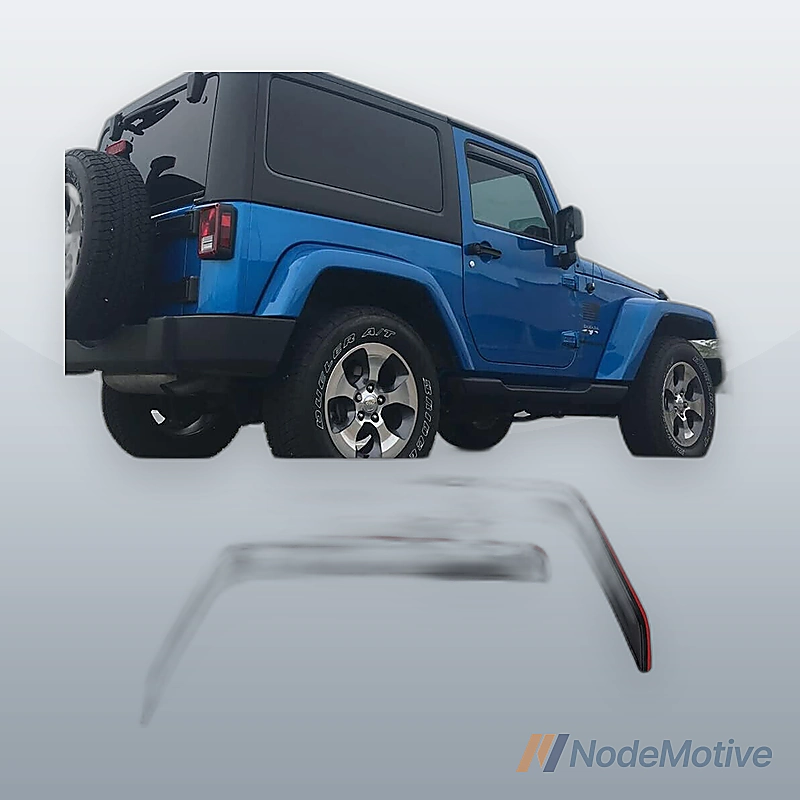 2pcs in-Channel Window Visor for 2007-2018 Jeep Wrangler (JK) (2-Door Only)