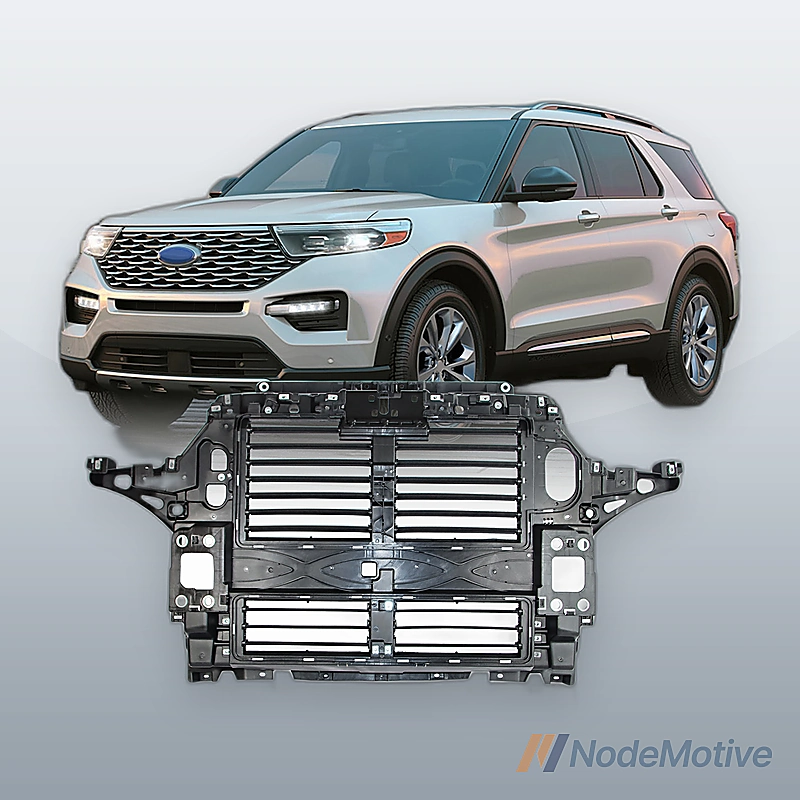 Bumper Radiator Support Air Grille Shutter W/O Motor For 2020-2022 Ford Explorer