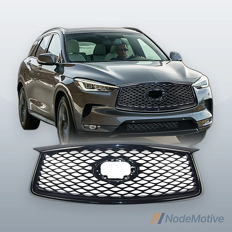 Front Grill for 2019-2022 INFINITI QX50 Gloss Black