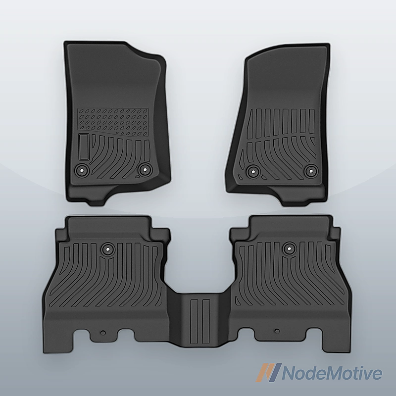 Car Floor Mats for 18-23 Jeep Wrangler Unlimited JL4-Door All Weather TPE Rubber