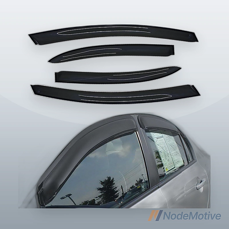 4pcs Out Channel Sun Rain Vent For 06-11 Honda Civic 4-Door Sedan