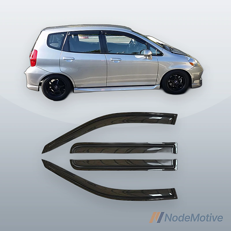 4Pcs Window Rain Guards Deflectors Window Visor For 2007 - 2008 Honda Fit