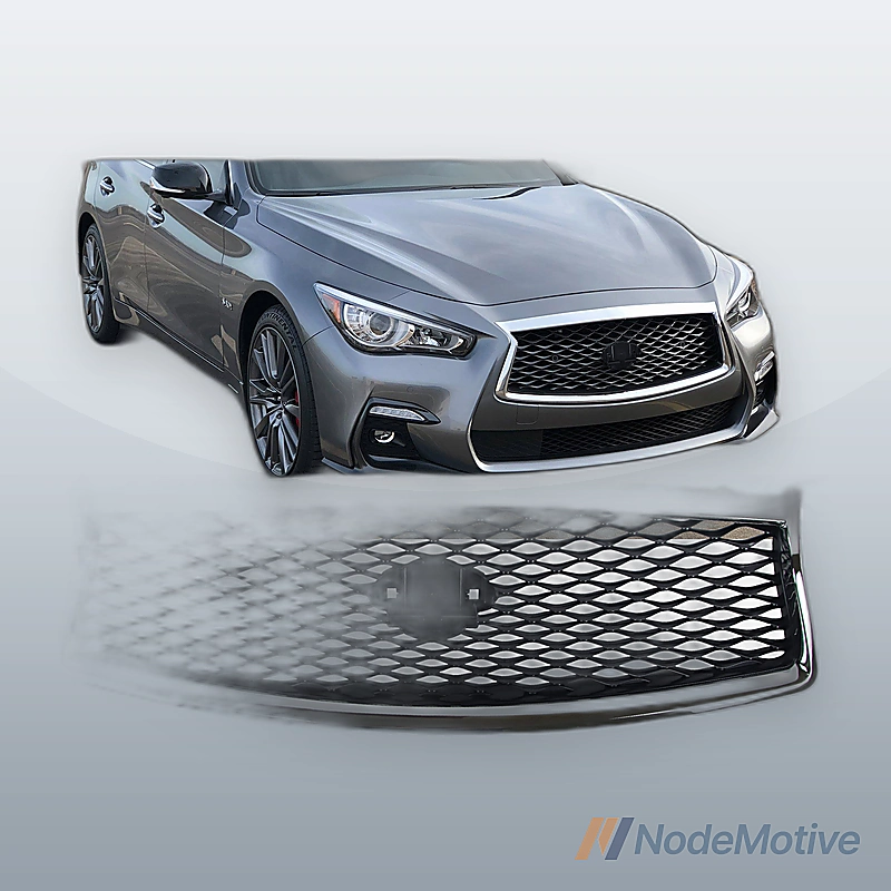 Front Grill for 2014-2017 INFINITI Q50 With Camera Option Chrome