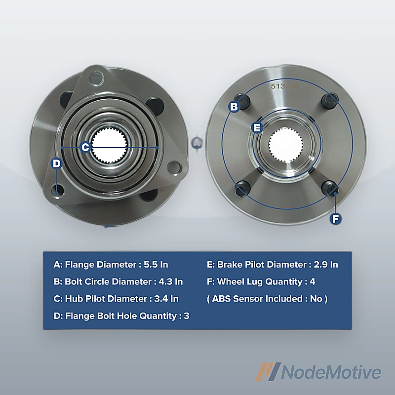 Front Wheel Hub Bearings Pair 2 for Chevy Cobalt Saturn Ion Pontiac G5 Pursuit