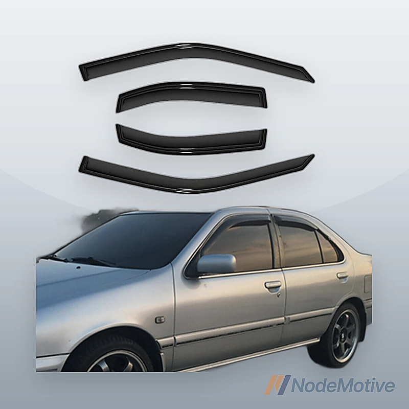 4x Sun Rain Guards Window Visor Wind Deflector For 2000-2006 Nissan Sentra Sedan